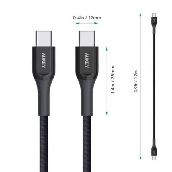 Aukey CB-AKC3 USB C to C 1.2m Kevlar Cable