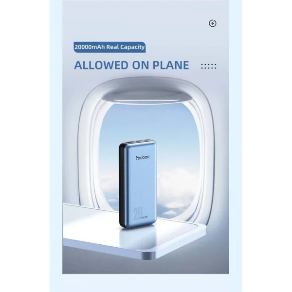 Yoobao LC6 20000mAh Fast Charging Power Bank Built in Cables (Lightning & Type C) PD3.0/QC3.0/SCP22.5W